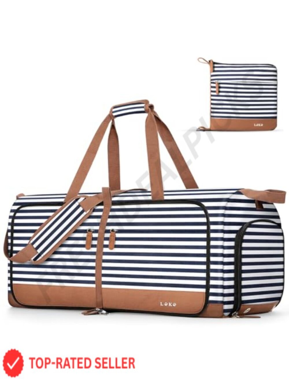 Foldable 100L Travel Duffle Bag with Separate Shoe Compartment, Waterproof